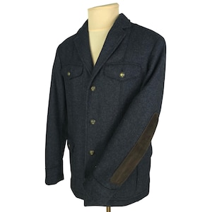 Lab Pal Zileri Military Wool Jacket Coat Charcoal Grey Patches Mens Size EU 50 / US 40