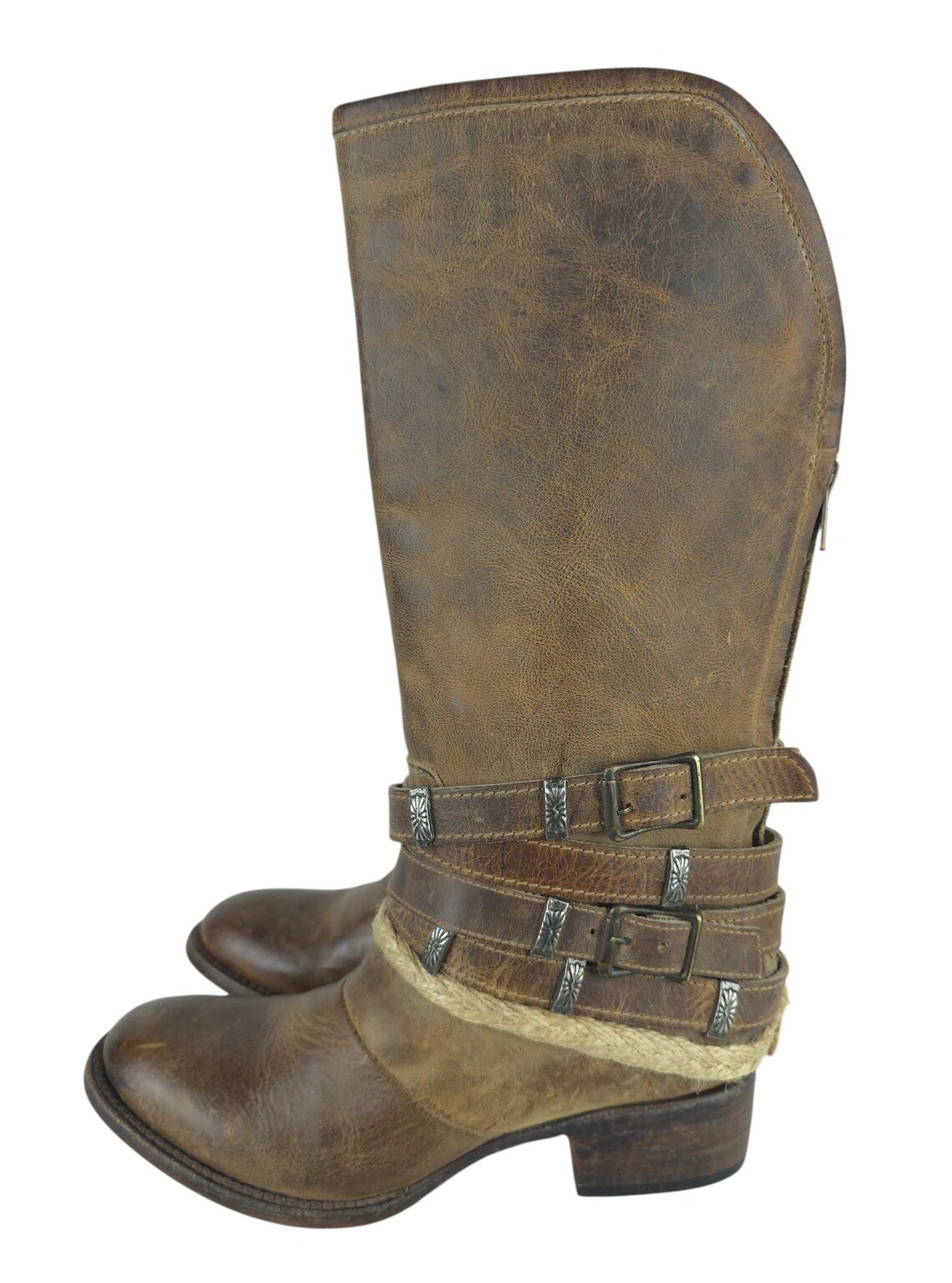 Freebird by Steven Drove Womens Brown Leather Cowboy Boots Size 37-1/2, foto 2 de 5