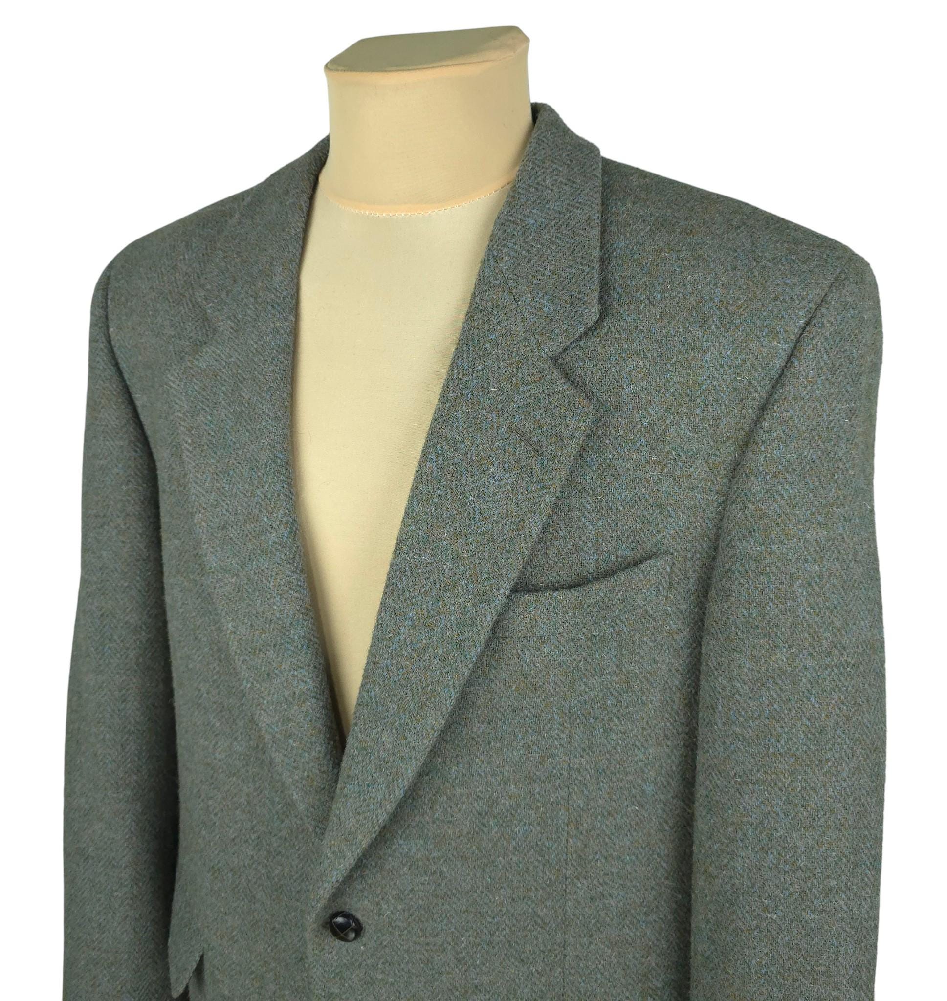 Veste blazer en laine Harris Tweed vintage des années 1980 - M – Rokit