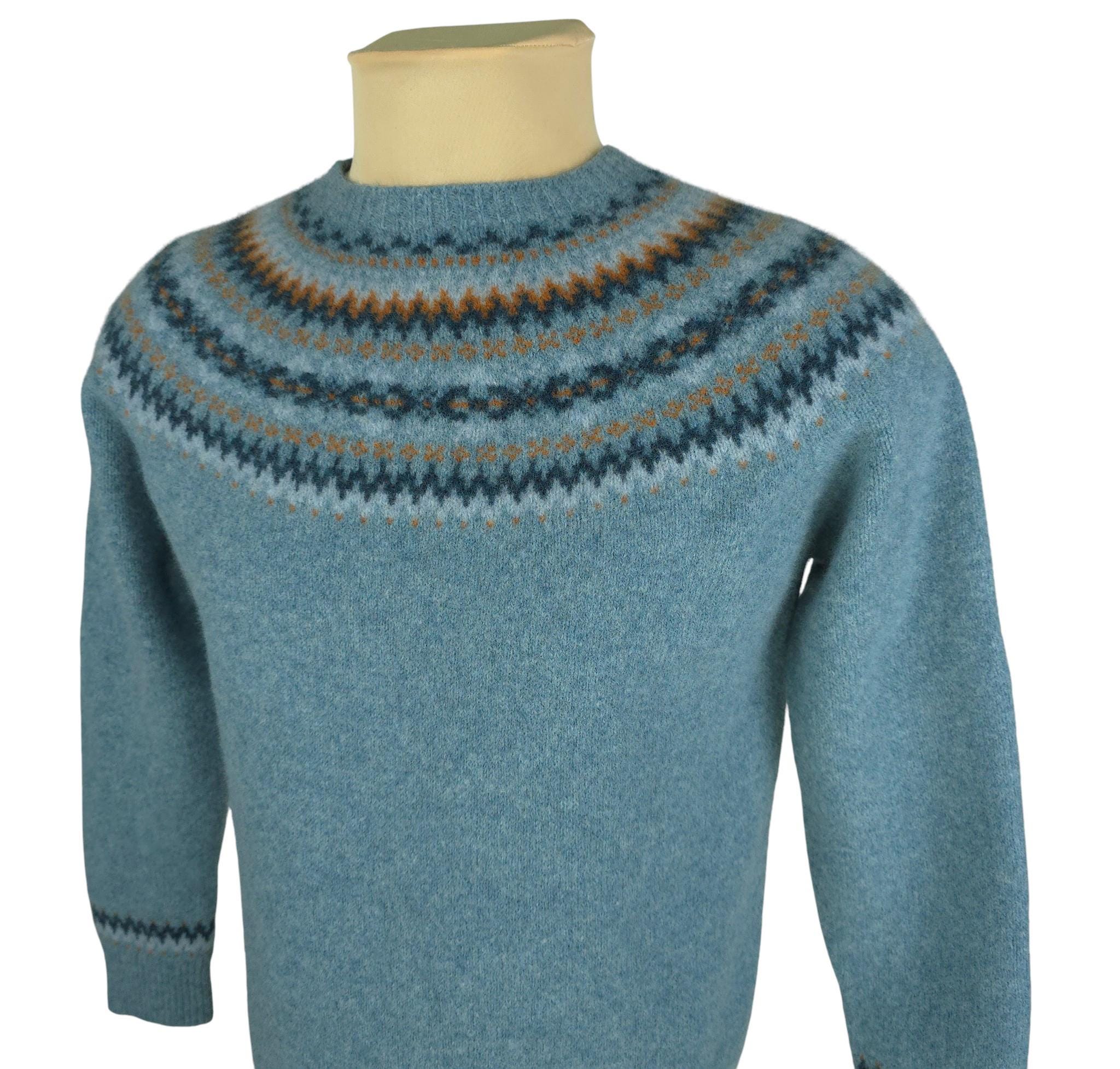 Harley of Scotland セーターMARBLE GEMSTONE42 Womens Harley of Scotland Shetland Crew Neck Cardigan