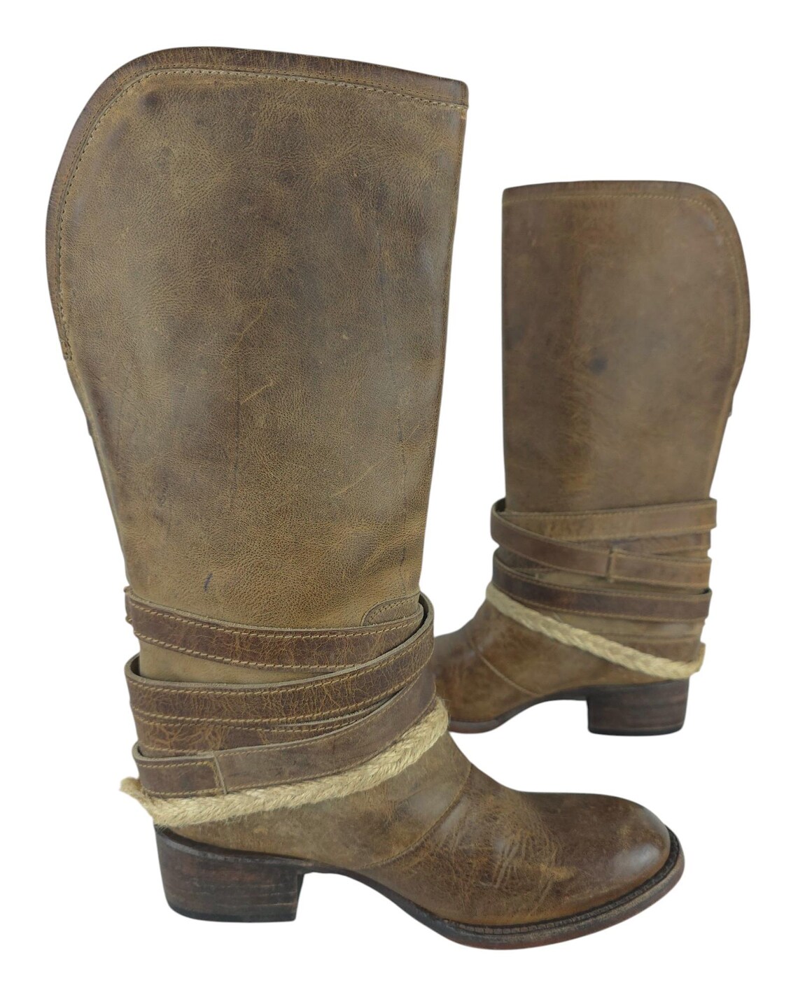 Freebird by Steven Drove Womens Brown Leather Cowboy Boots Size 37-1/2, foto 4 de 5