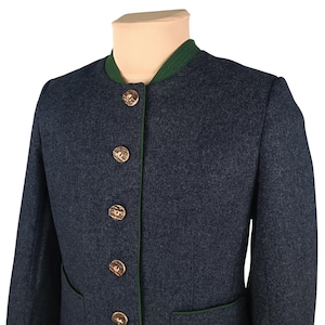 Habsburg Virgin Wool Blazer: Women&#39;s Gray Jacket (US 10 Petite / L)