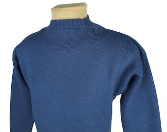 トップス GUERNSEY WOOLLENS-GUERNSEY SWEATER-TEAL Moonlight Teal Marl Pure Wool | 100% Pure Wool Guernsey Jumper