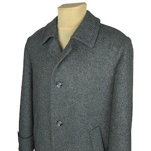 Vintage Kynoch Keith Scotland Mens Gray Wool Blend Coat Overcoat Size UK/US 50 (4XL)