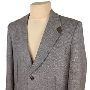 Vintage Dunn & Co Cambridge Mens Beige Wool Elbow Patch Sports Tweed Norfolk Style Country Jacket Size UK 42R | EU 52 (L)