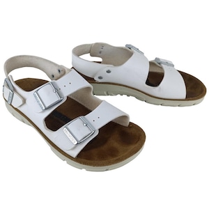 Birkenstock Milano Rugged Womens White Leather Sandals Size EU 36 230 mm
