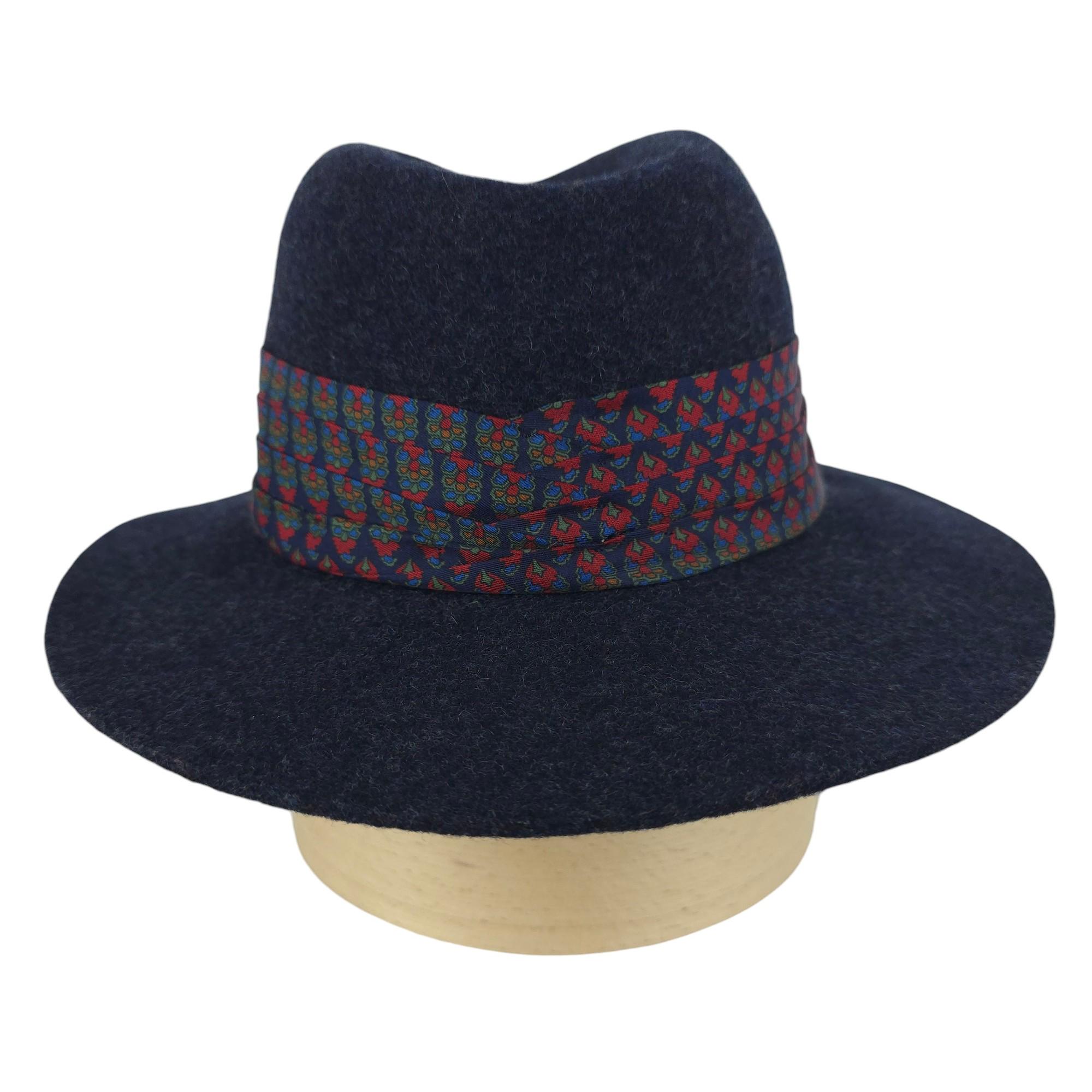 Casquette Plate Lock & Co Hatters - Taille 56, Feutre Bleu, Occasion