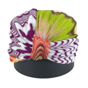Missoni Multicolor Knit Turban Headband Zigzag lamé headband in multicoloured - Missoni | Mytheresa main image 2