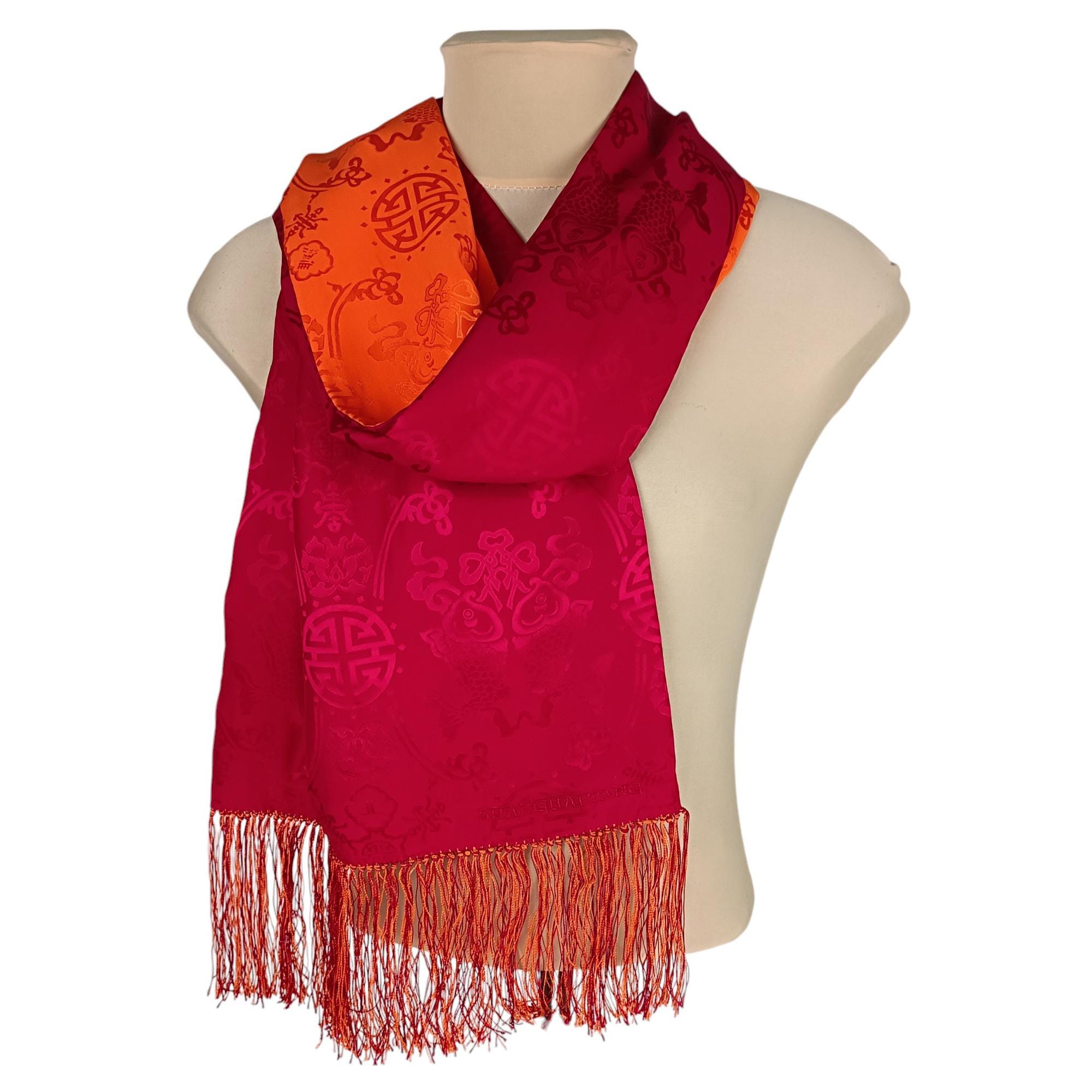 シャンハイタン　SYANG　HAI　TANNG　シルクストール Shanghai Tang Scarf - Etsy