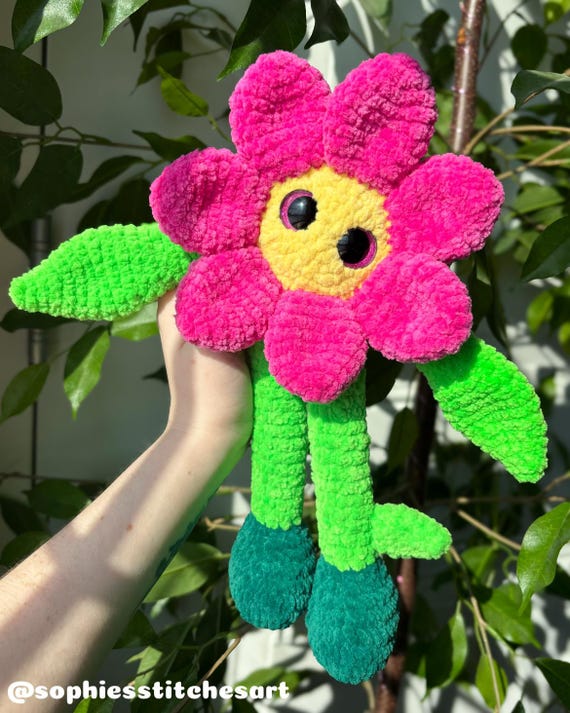 花びらフロッピーフラワーのかぎ針編みパターン - 春のあみぐるみの