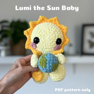 Lumi the Sun Baby Crochet Pattern - Amigurumi Planet earth pattern - space plushie