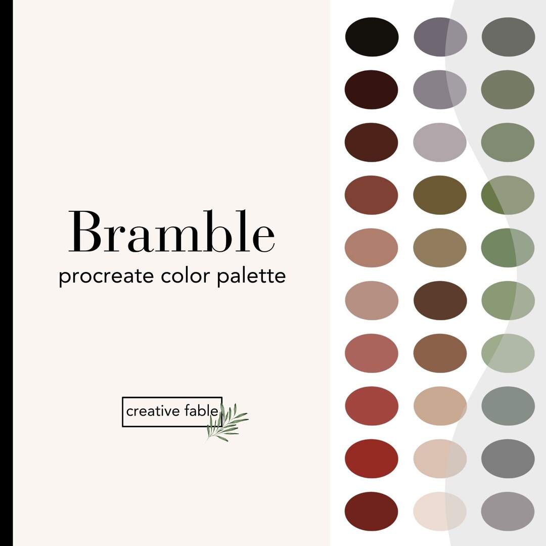 Bramble Procreate Color Palette, Color Swatches, Procreate Palette for ...