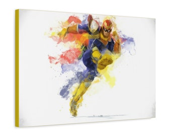 Captain Falcon Painting, 1.25" Premium Canvas