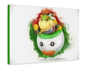 Bowser Jr. Painting, 1.25" Premium Canvas