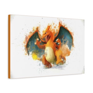 Charizard Painting, 1.25" Premium Canvas