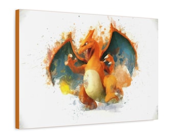 Charizard Painting, 1.25" Premium Canvas
