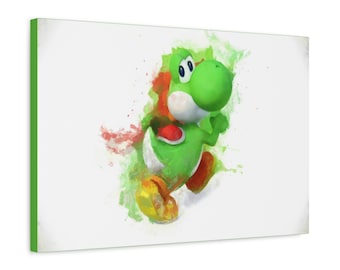 Yoshi Painting, 1.25" Premium Canvas