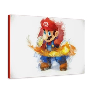 Mario Painting, 1.25&quot; Premium Canvas