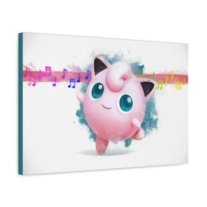 Jigglypuff Painting, 1.25&quot; Premium Canvas