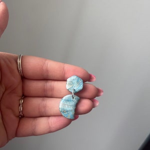In the stars earrings | polymer clay earrings | marbled | constellation