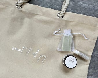 Tallow Gift Bundle, Tallow Cream, Tote Bag, Tallow Soap, Tallow Lip Balm, Christmas Gift, Black Friday Sale, All Natural Skincare
