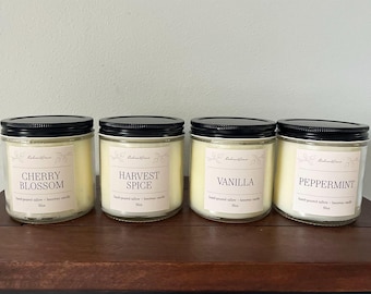 Tallow and Beeswax Hand-Poured Candle, Harvest Spice Scent, Non-Toxic Candles, Gift for Her, Fall Candle