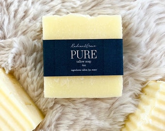 Pure Tallow Soap, Tallow Soap, All Natural Soap, Bar Soap, Sensitive Skin Soap, Body Soap, Hand Soap, Dish Soap, Homemade Soap, Tallow
