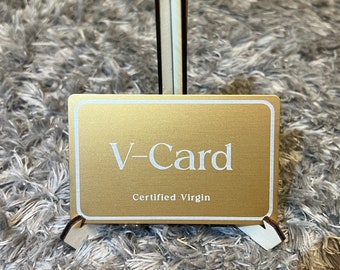 Gold Aluminum Virginity Card Metal