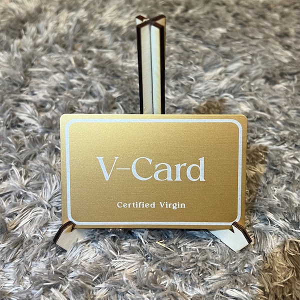 Gold Aluminum Virginity Card Metal