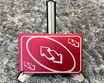 Red Reverse Card Gift Metal