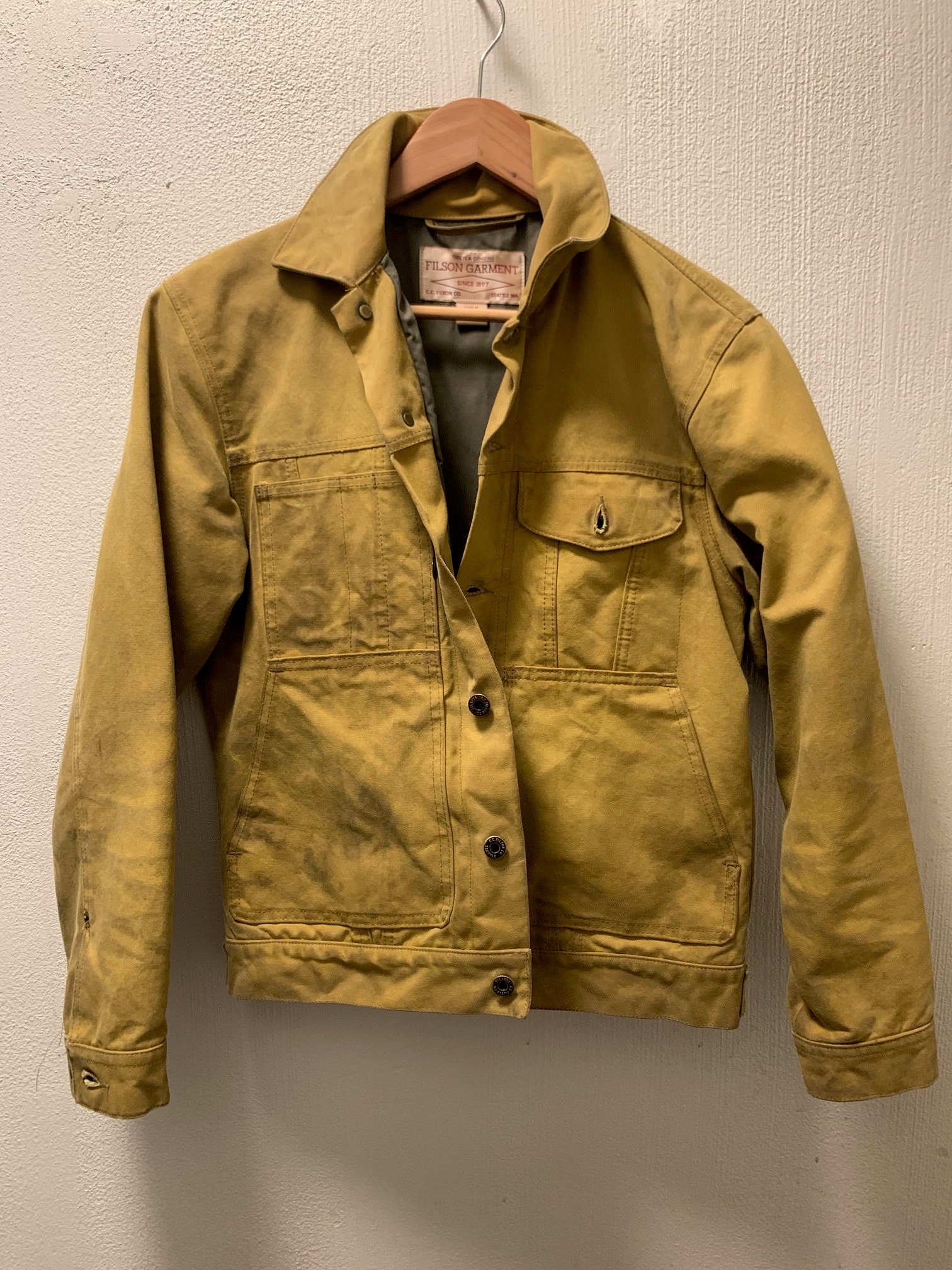 Vintage CC Filson Tin Cloth Paraffin Waxed Cruiser Jacket XL 51 Chest  Workwear Work Chore Waterproof -  Denmark