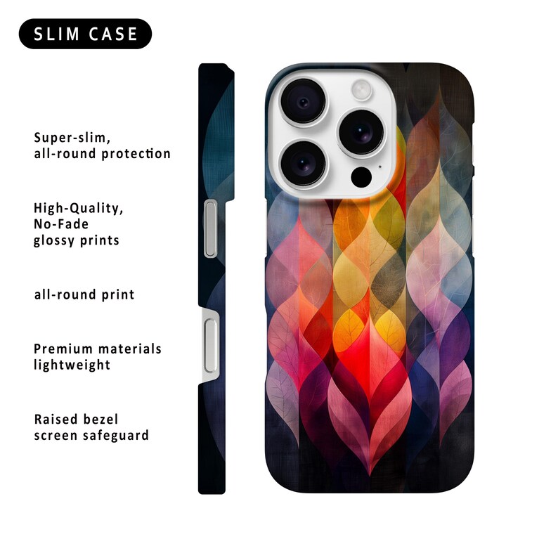 Custodia colorata per iPhone 17 (MagSafe) e Samsung Galaxy S25 | Custodia colorata astratta | Regalo per donne creative | Design artistico immagine 6