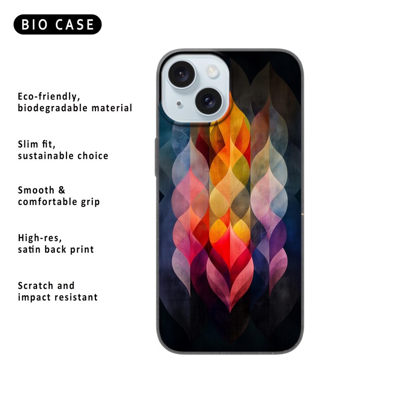 Custodia colorata per iPhone 17 (MagSafe) e Samsung Galaxy S25 | Custodia colorata astratta | Regalo per donne creative | Design artistico immagine 5