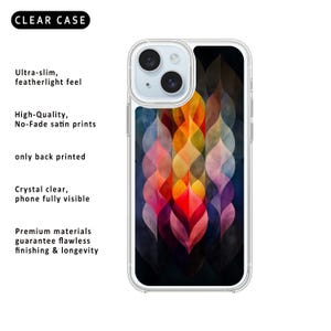 Custodia colorata per iPhone 17 (MagSafe) e Samsung Galaxy S25 | Custodia colorata astratta | Regalo per donne creative | Design artistico immagine 8