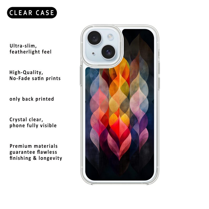 Custodia colorata per iPhone 17 (MagSafe) e Samsung Galaxy S25 | Custodia colorata astratta | Regalo per donne creative | Design artistico immagine 8