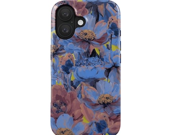 Expressionistisch bloementelefoonhoesje voor iPhone (MagSafe) en Samsung Galaxy | Bloemenhoesje | Cadeau voor fashionista's | Artistiek ontwerp