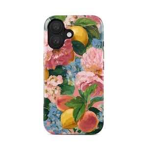 Florale Handyhülle iPhone 16 (MagSafe) & Samsung Galaxy S25 | Blumen Hülle im Ralph Lauren Stil | Geschenkidee für sie | malerisch und bunt
