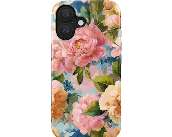 Monet Floral telefoonhoesje iPhone 16 (MagSafe) & Samsung Galaxy S25 | Impressionistisch bloemenpatroon hoesje | Cadeau voor vrouwen met stijl