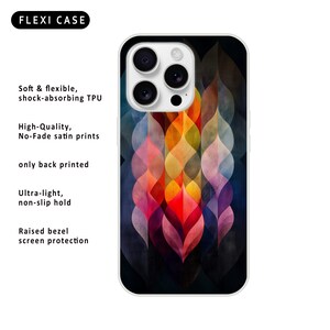Custodia colorata per iPhone 17 (MagSafe) e Samsung Galaxy S25 | Custodia colorata astratta | Regalo per donne creative | Design artistico immagine 7