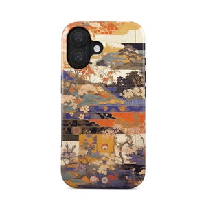 Japan Art Phone Case iPhone 16 (MagSafe) & Samsung Galaxy S25 | Patchwork Case | Stylish Fashion Accessory for Women | Ukiyo-e Art