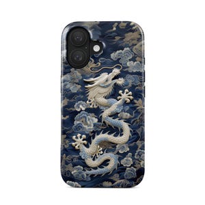 Funda de dragón para iPhone 16 Pro y Samsung Galaxy S25 | Diseño asiático | Regalo para él y para ella | Protección robusta