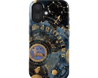 Telefoonhoesje met Boogschutter-sterrenbeeld voor iPhone 16 (MagSafe) en Samsung Galaxy S25 | Astrologiehoesje | Cadeau voor haar en hem | Aanpasbaar