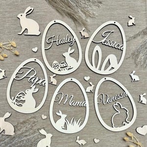 Osterdeko personalisiert aus Holz | Ostergeschenk | Anhänger Ostern mit Name | Ostern | Osteranhänger | Holzanhänger | Osternest | Osterkorb