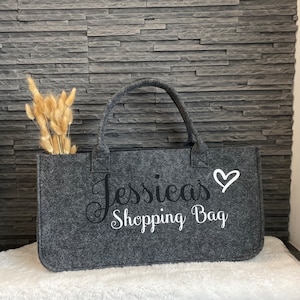 Personalisierte Filztasche Initiale Name | Markttasche | Personalisiertes Geschenk | Individuelle Geschenke | Einkaufstasche | Sonderwünsche