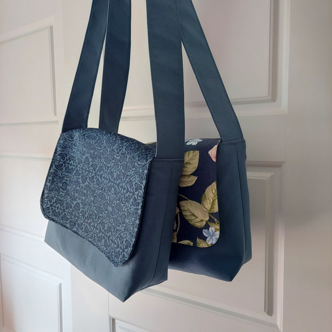 Handmade Cotton Fabric Crossbody Bag: Floral Messenger Purse