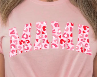 T-shirt  “Mama” Pink Cheetah