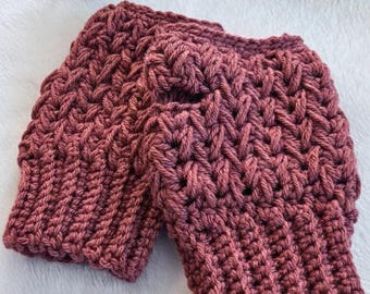 Fingerless Mittens Crochet Pattern l Winter Accessory Pattern | Digital Download PDF