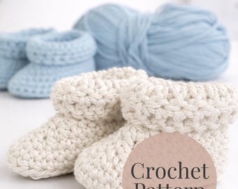 Crochet Baby Booties Pattern: Beginner Friendly PDF for Newborn Shoes + Shower Gifts