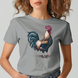 Funny Chicken tshirt, Colorful Rooster T-Shirt, Perfect for Farm Animal Lovers, Unisex Graphic Tee
