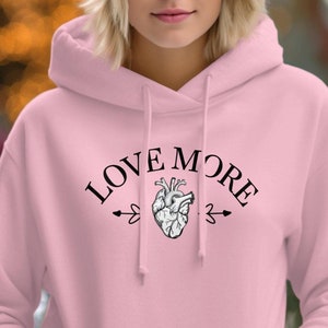 Hopeless Romantic Gift, Love More Tee, Love Themed Shirt, Inspirational Message, Valentines Day Gift